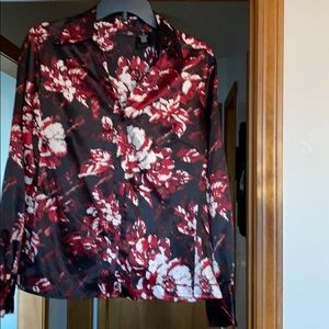 Black and Red silky like blouse